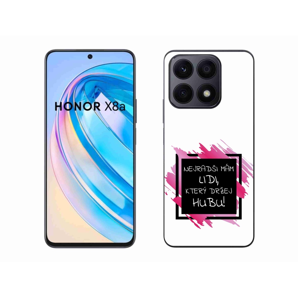 Gélový kryt mmCase na Honor X8a - vtipný text 7 čiernobiele pozadie