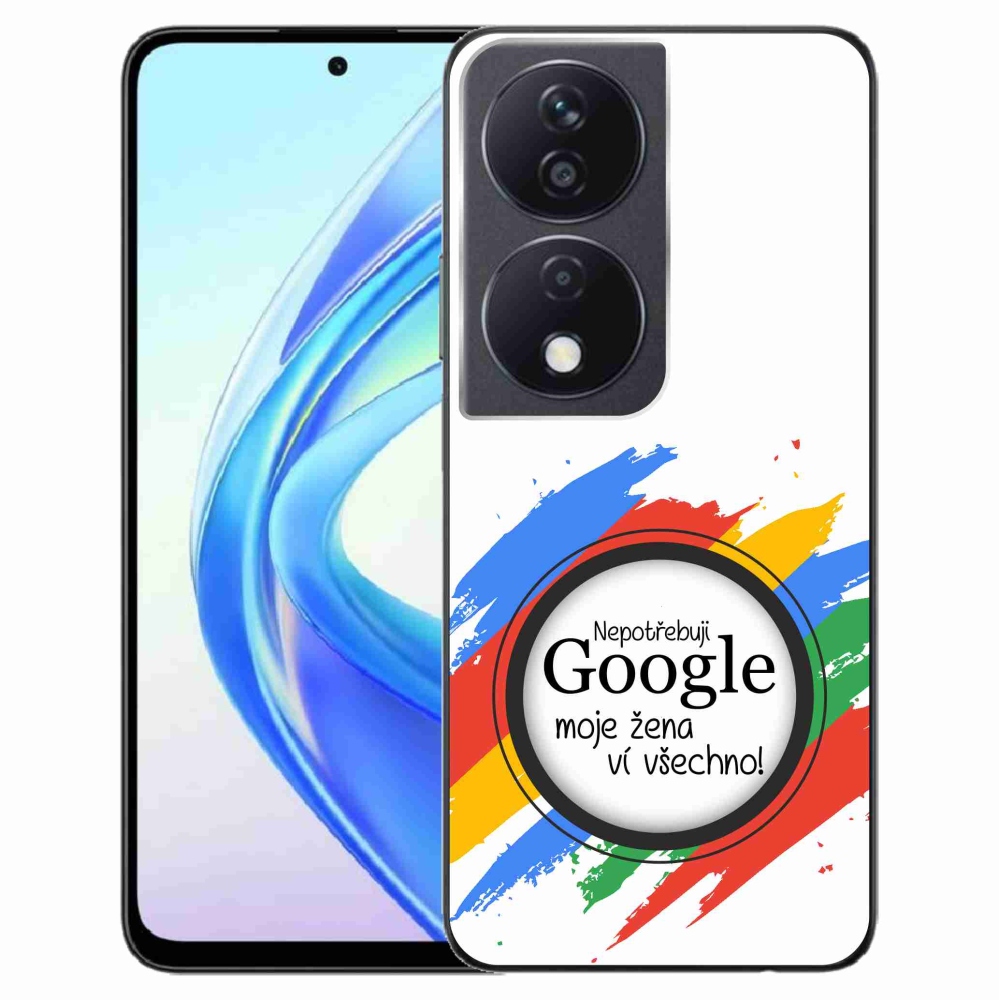 Gélový kryt mmCase na Honor X7b/Honor 90 Smart - žena vie všetko biele pozadie