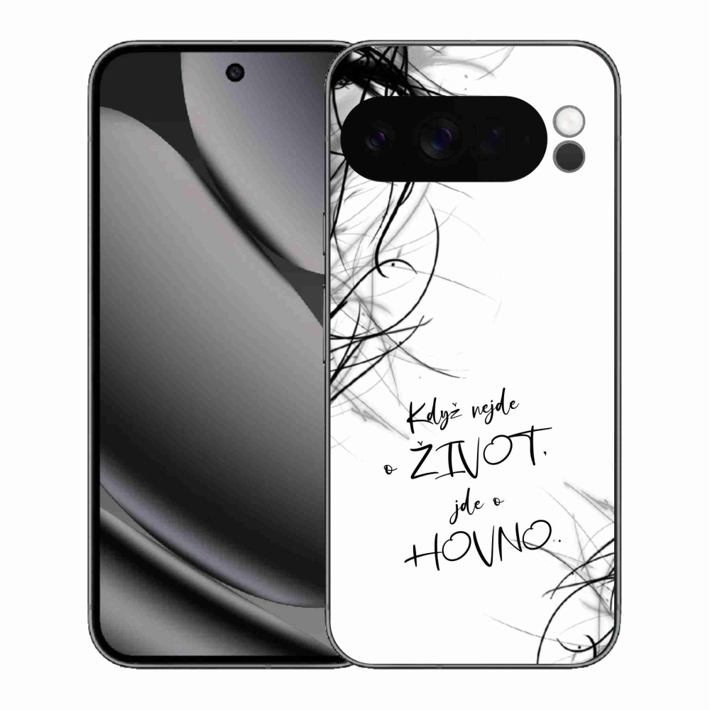 Gélový kryt mmCase na Google Pixel 10 Pro XL - vtipný text 16 biele pozadie