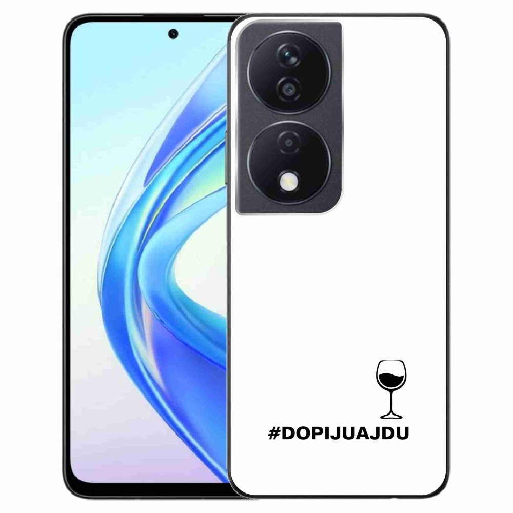 Gélový kryt mmCase na Honor X7b/Honor 90 Smart - vínny motív biele pozadie