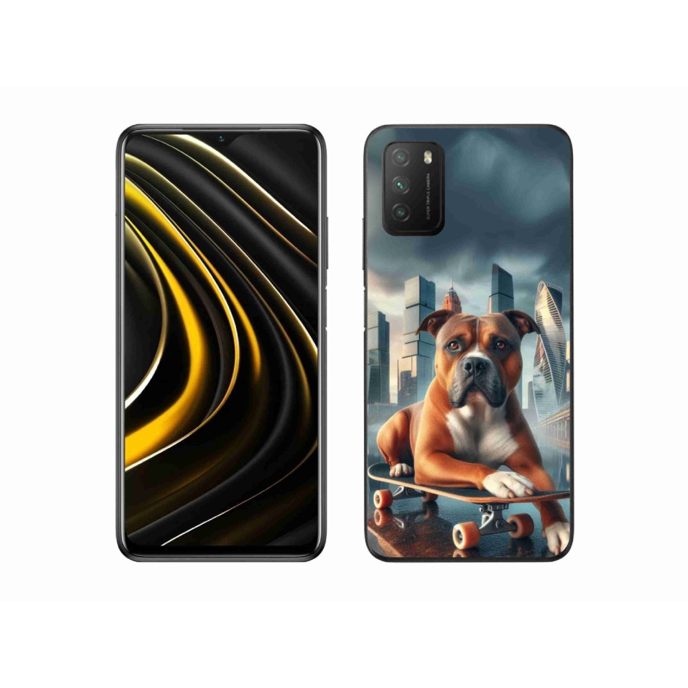 Gélový kryt mmCase na Xiaomi Poco M3 - pes na skateboarde