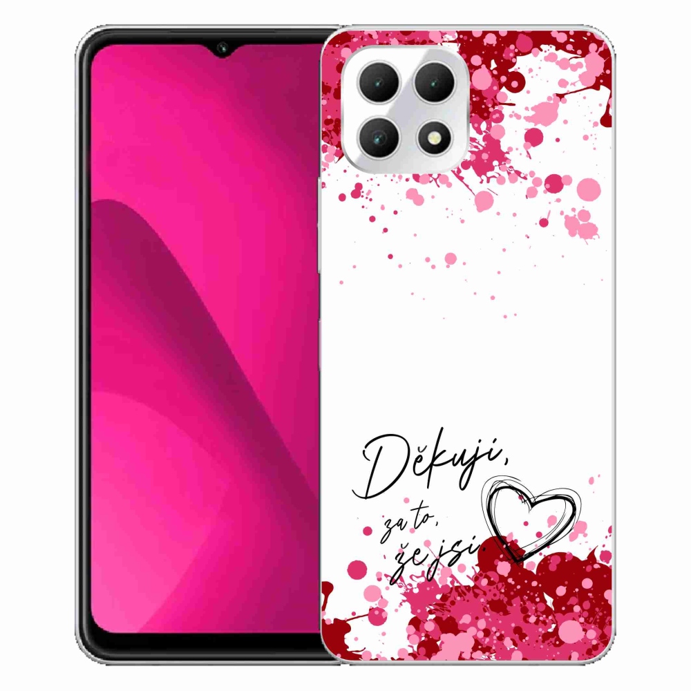 Gélový kryt mmCase na T-Mobile T Phone 2 - zamilovaný text 2 biele pozadie