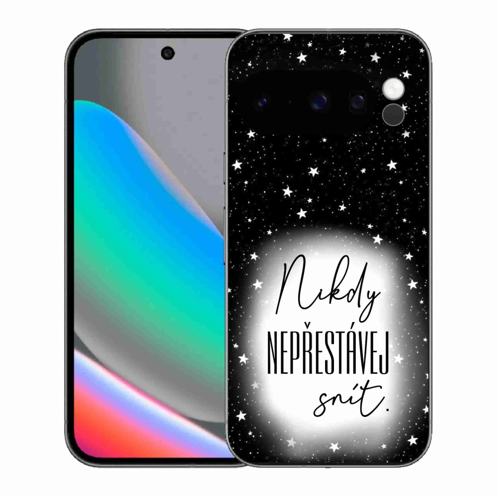 Gélový kryt mmCase na Google Pixel 10 Pro - citát 1 bieločierne pozadie