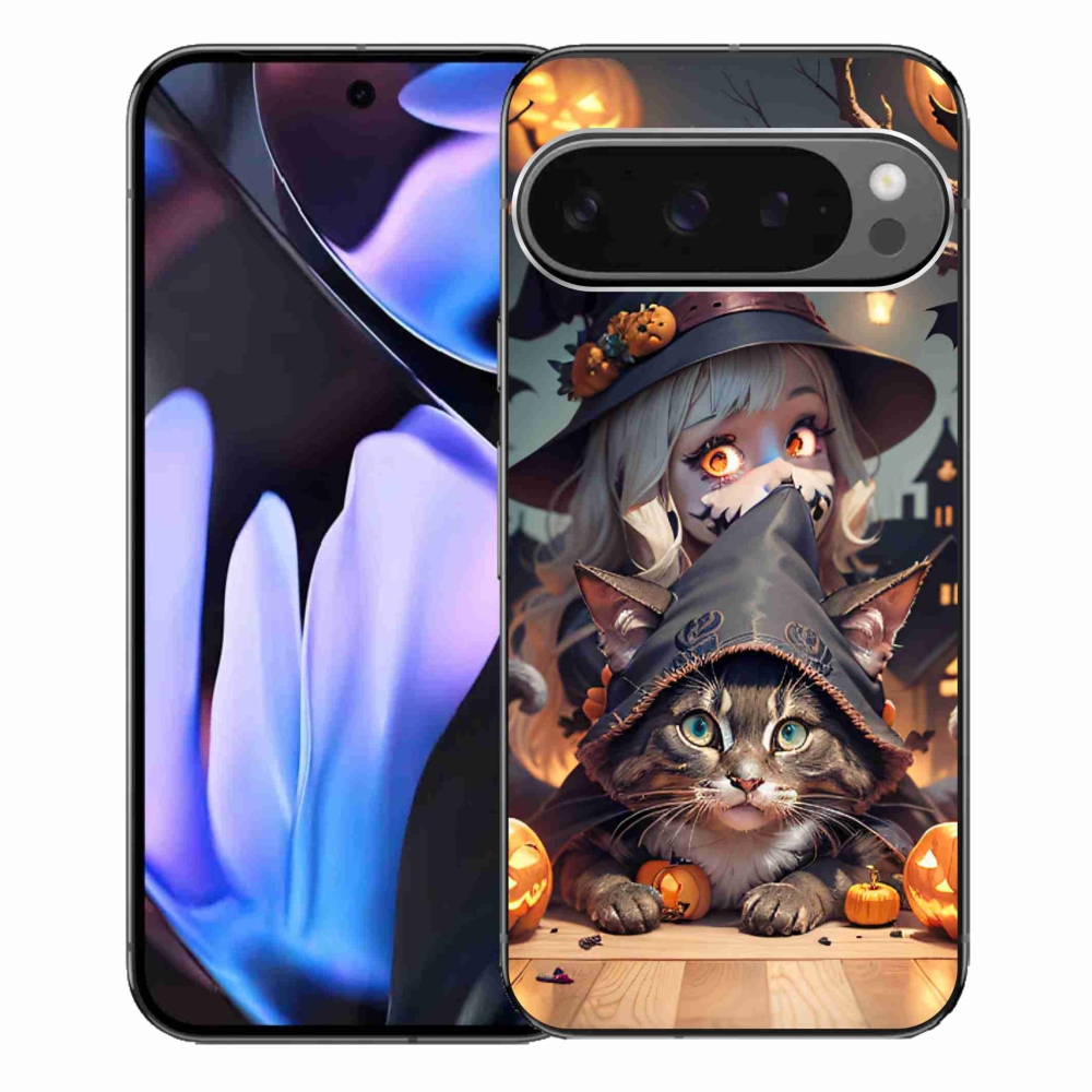Gélový kryt mmCase na Google Pixel 9 Pro XL - čarodejnica s mačkou