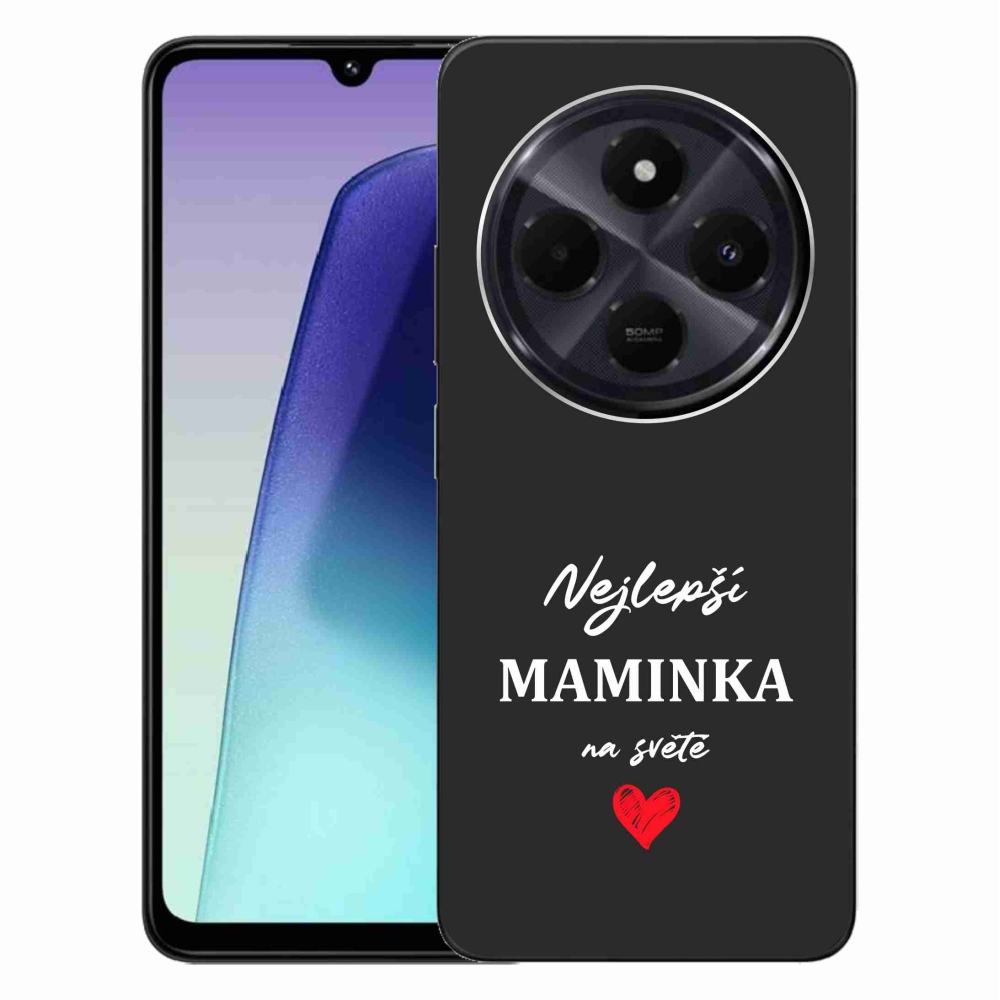 Gélový kryt mmCase na Xiaomi Redmi 14C/Poco C75 - najlepšia mamička 1 čierne pozadie