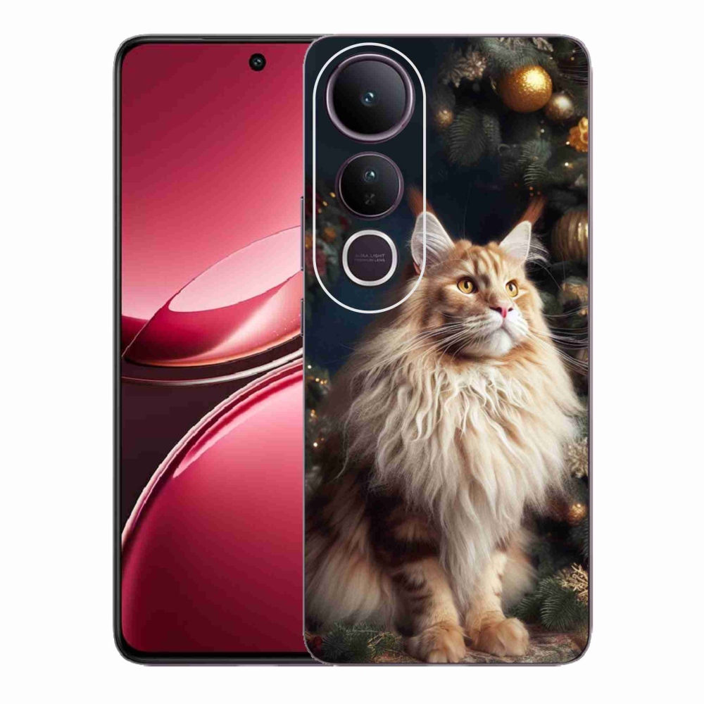 Gélový kryt mmCase na Vivo V50 Lite 4G/5G - mačka pri stromčeku