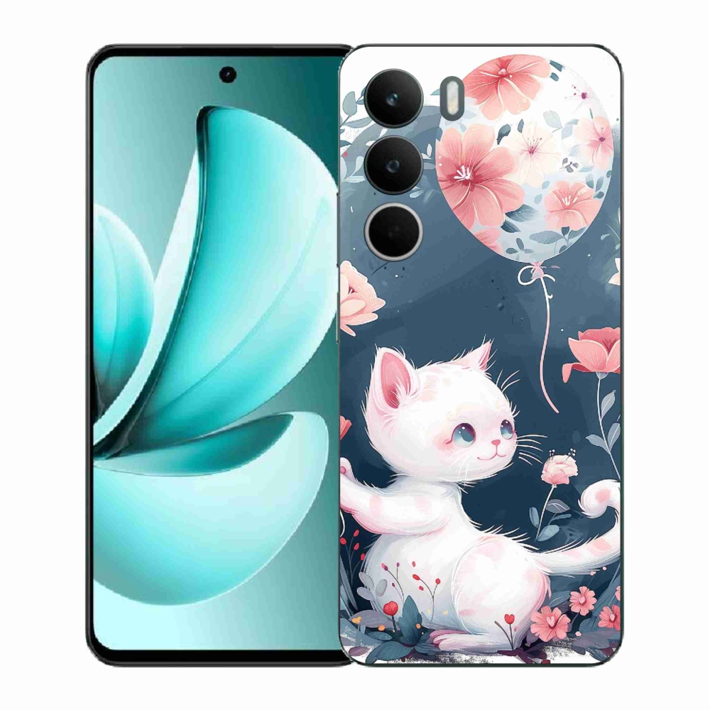 Gélový kryt mmCase na Realme C71 - mačiatko s balónikom