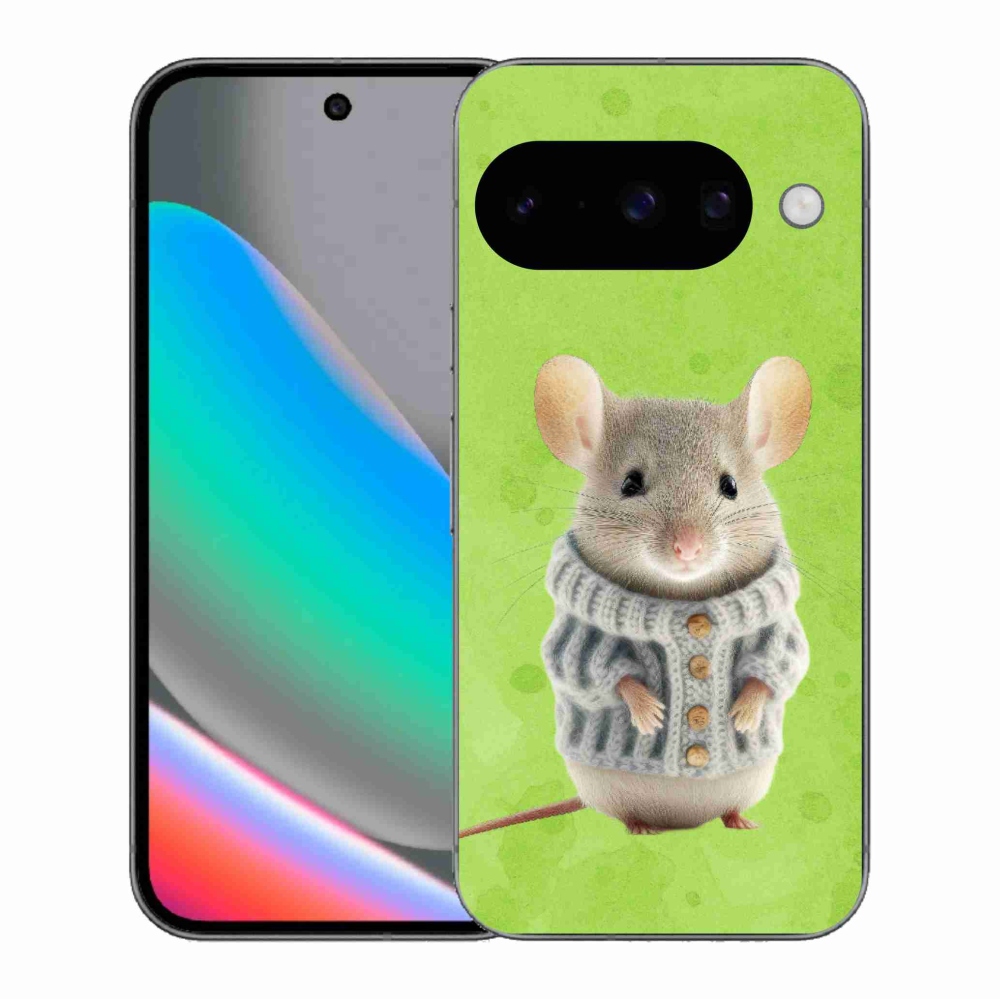 Gélový kryt mmCase na Google Pixel 10 - myška vo svetri