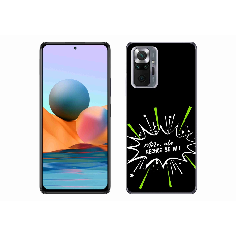 Gélový kryt mmCase na Xiaomi Redmi Note 10 Pro - vtipný text 11 čierne pozadie