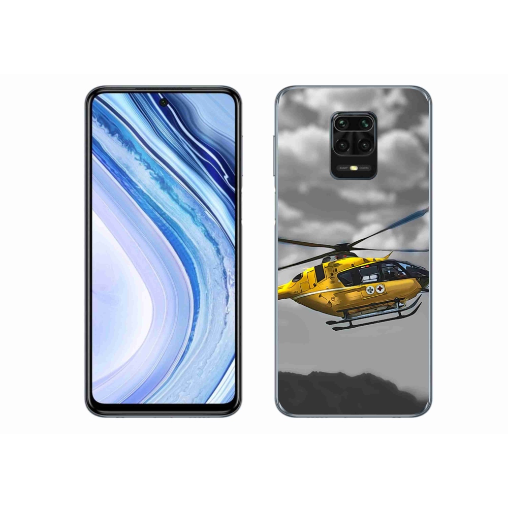 Gélový kryt mmCase na Xiaomi Redmi Note 9S - žltá helikoptéra