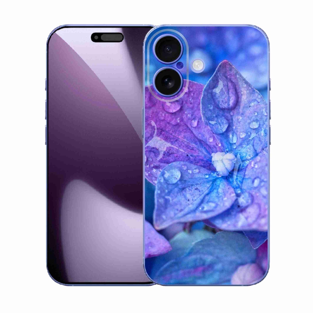 Gélový kryt mmCase na iPhone 17 - fialový kvet