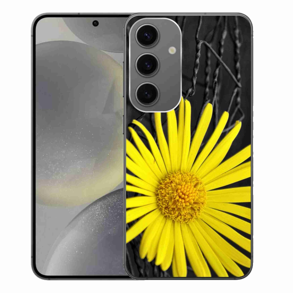 Gélový kryt mmCase na Samsung Galaxy S24+ - žltý kvet