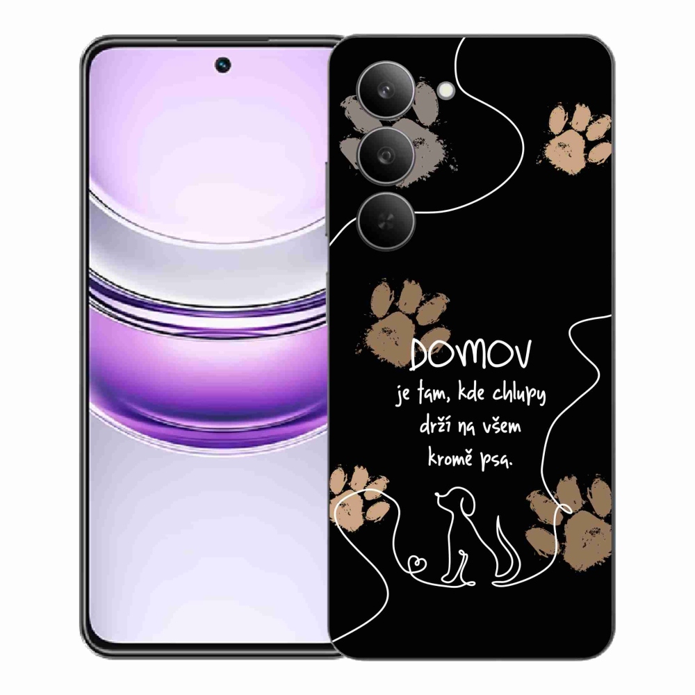 Gélový kryt mmCase na Realme 14x 5G - psí motív čierne pozadie