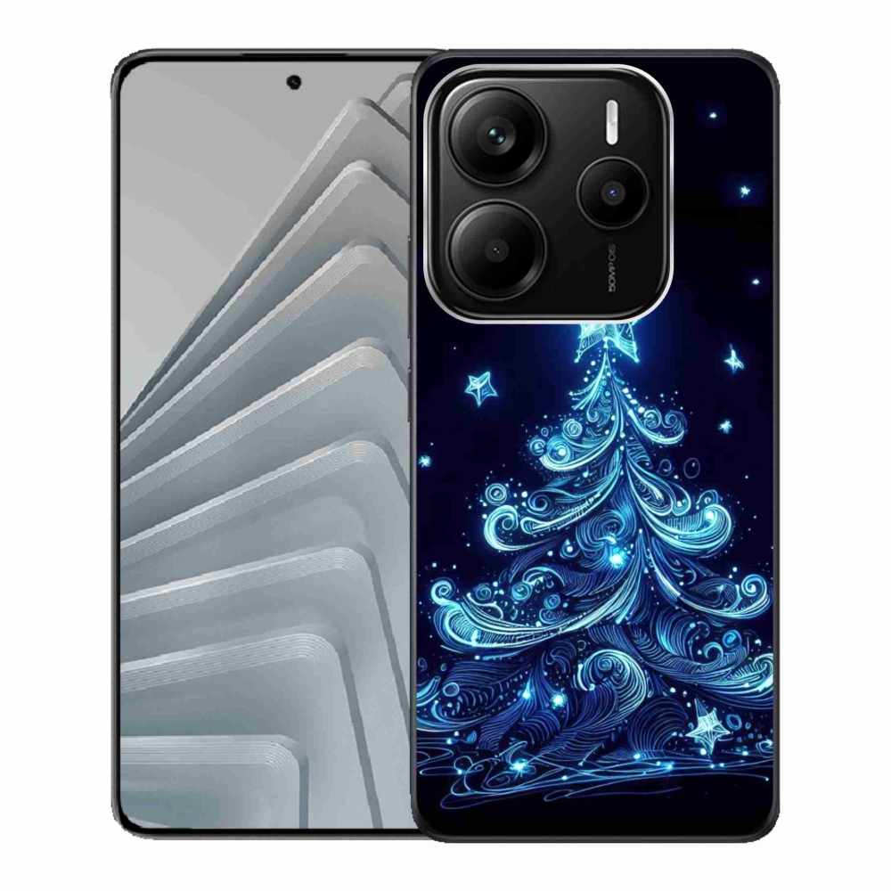 Gélový kryt mmCase na Xiaomi Redmi Note 14 5G - neonový vianočný stromček 4