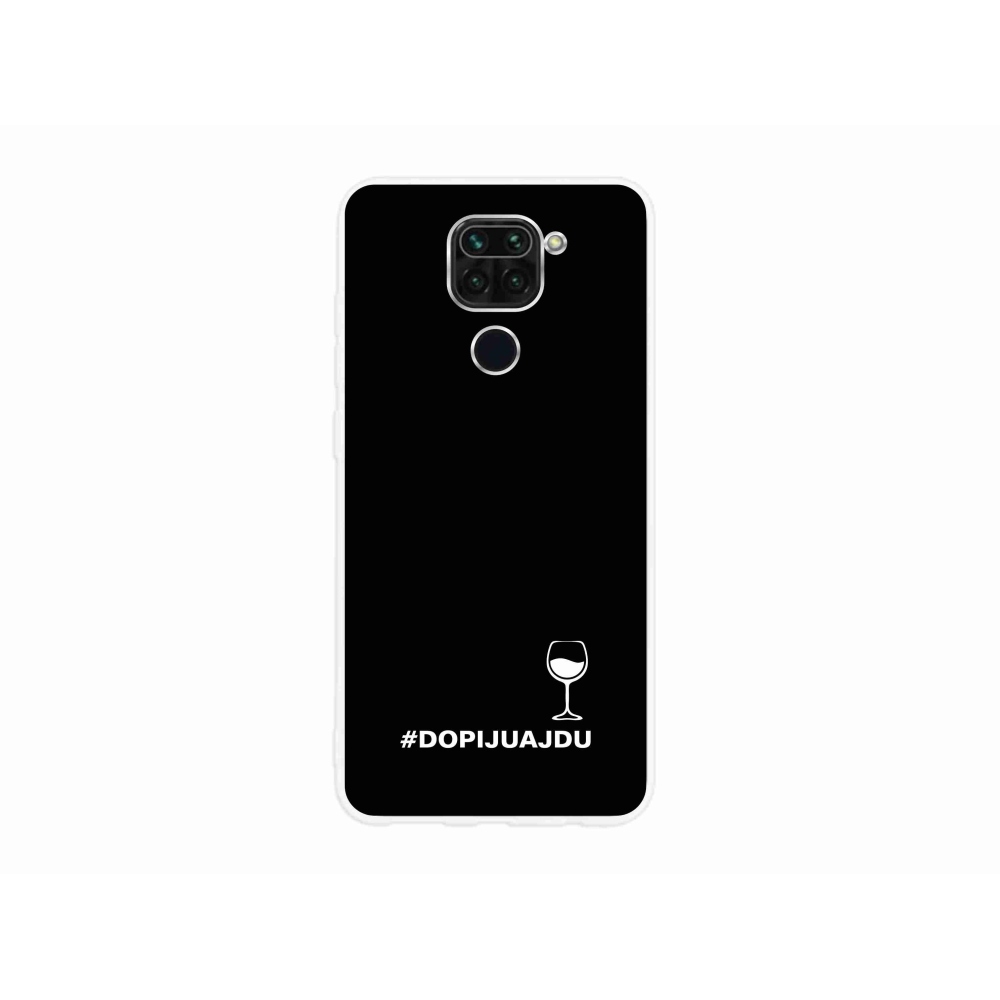 Gélový kryt mmCase na Xiaomi Redmi Note 9 - vínny motív čierne pozadie
