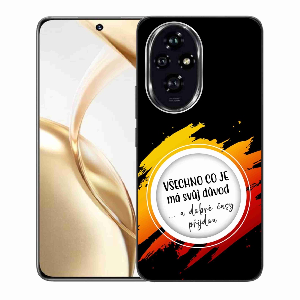 Gélový kryt mmCase na Honor 200 5G - citát 3 čierne pozadie