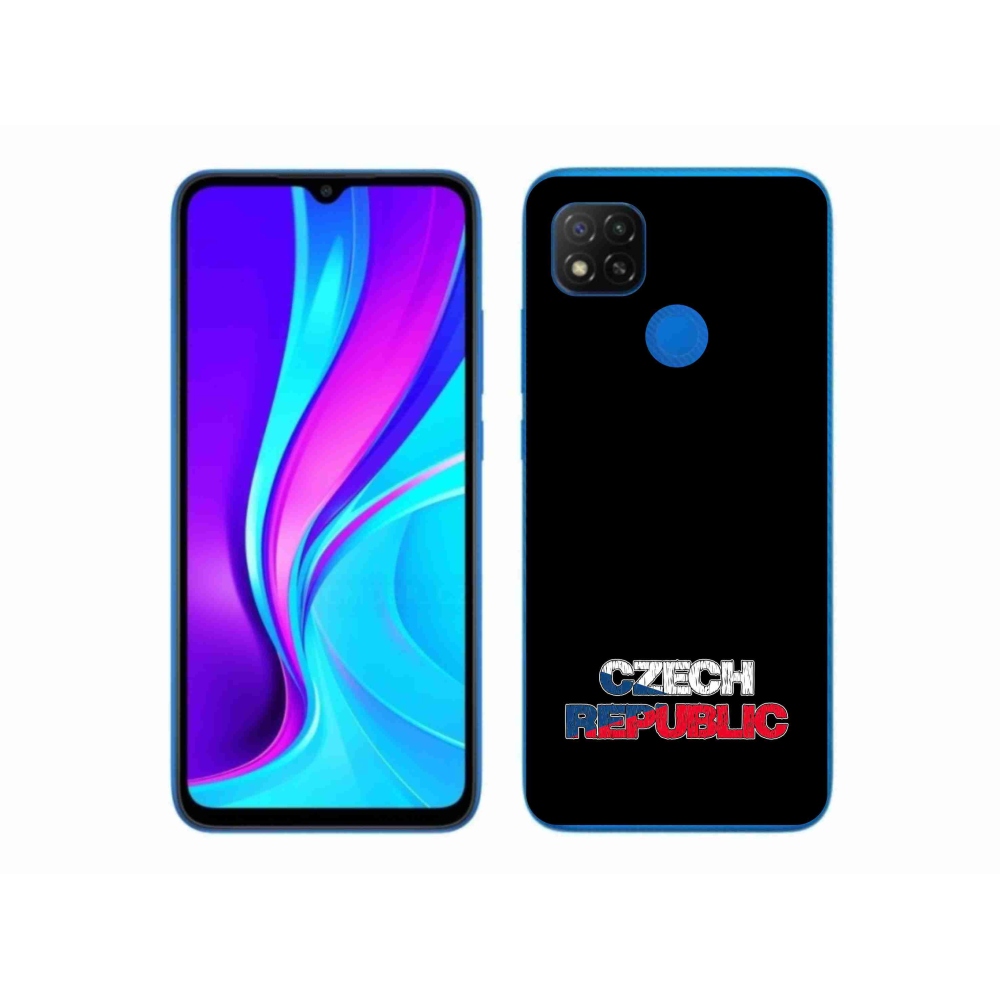 Gélový kryt mmCase na Xiaomi Redmi 9C - Czech Republic čierne pozadie