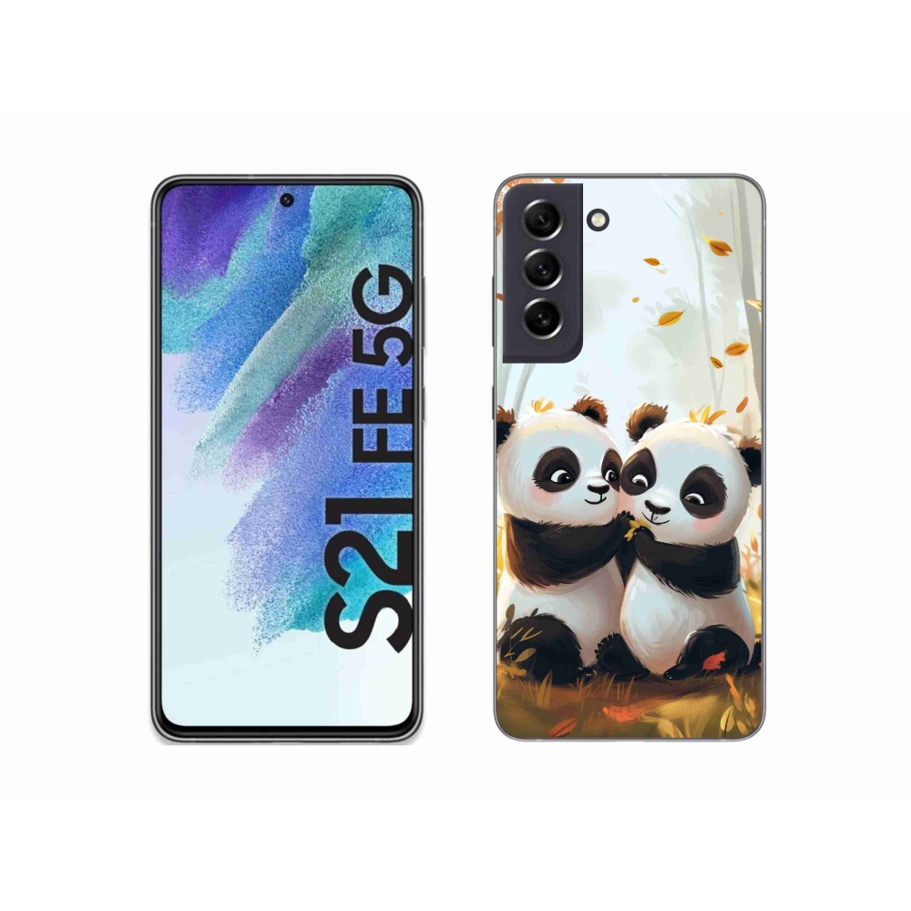 Gélový kryt mmCase na Samsung Galaxy S21 FE 5G - pandy