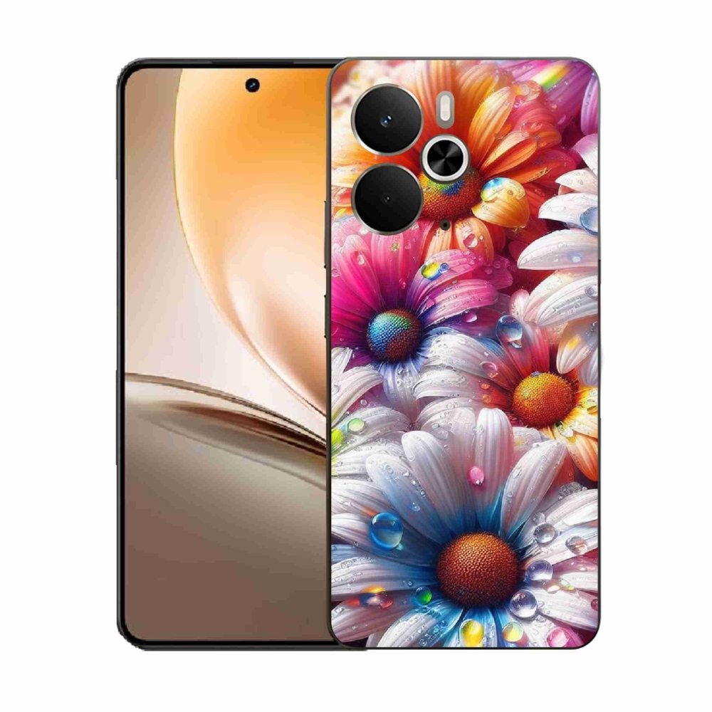 Gélový kryt mmCase na Realme 14 5G - farebné margaréty