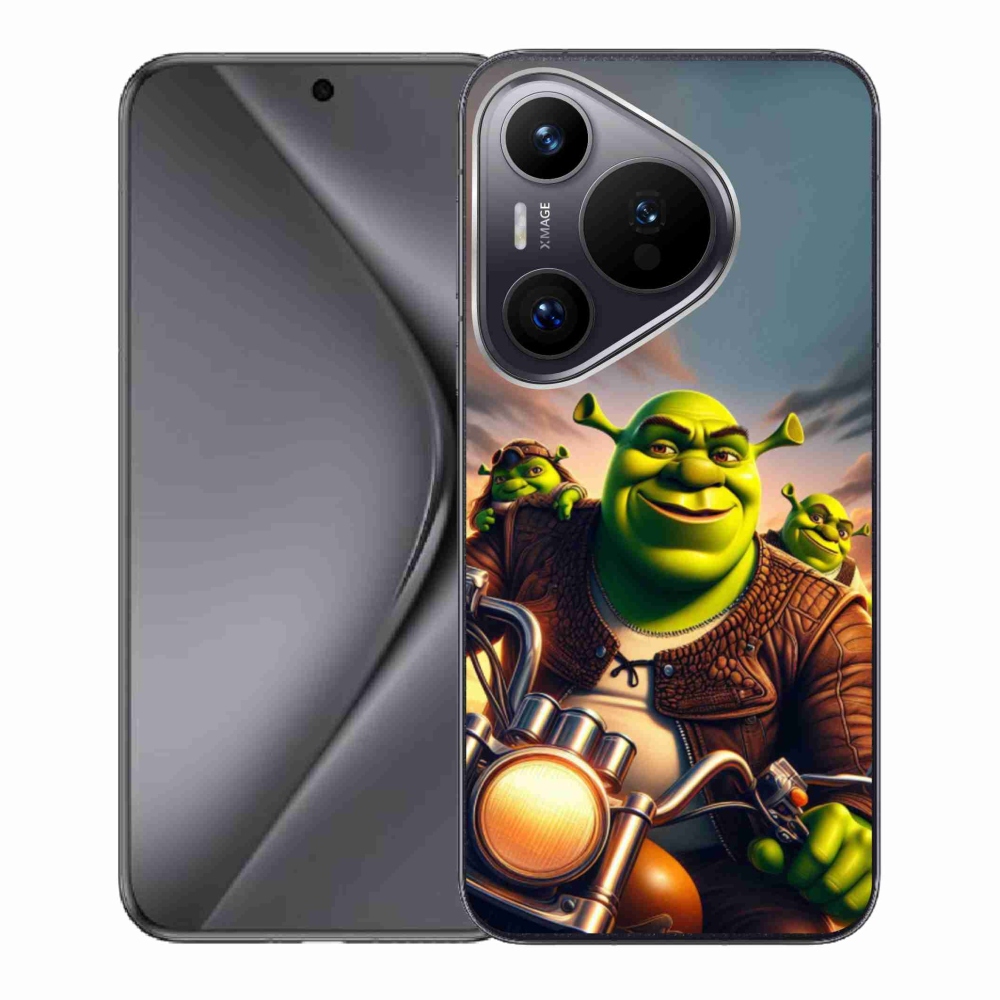 Gélový kryt mmCase na Huawei Pura 70 - shrek na motorke