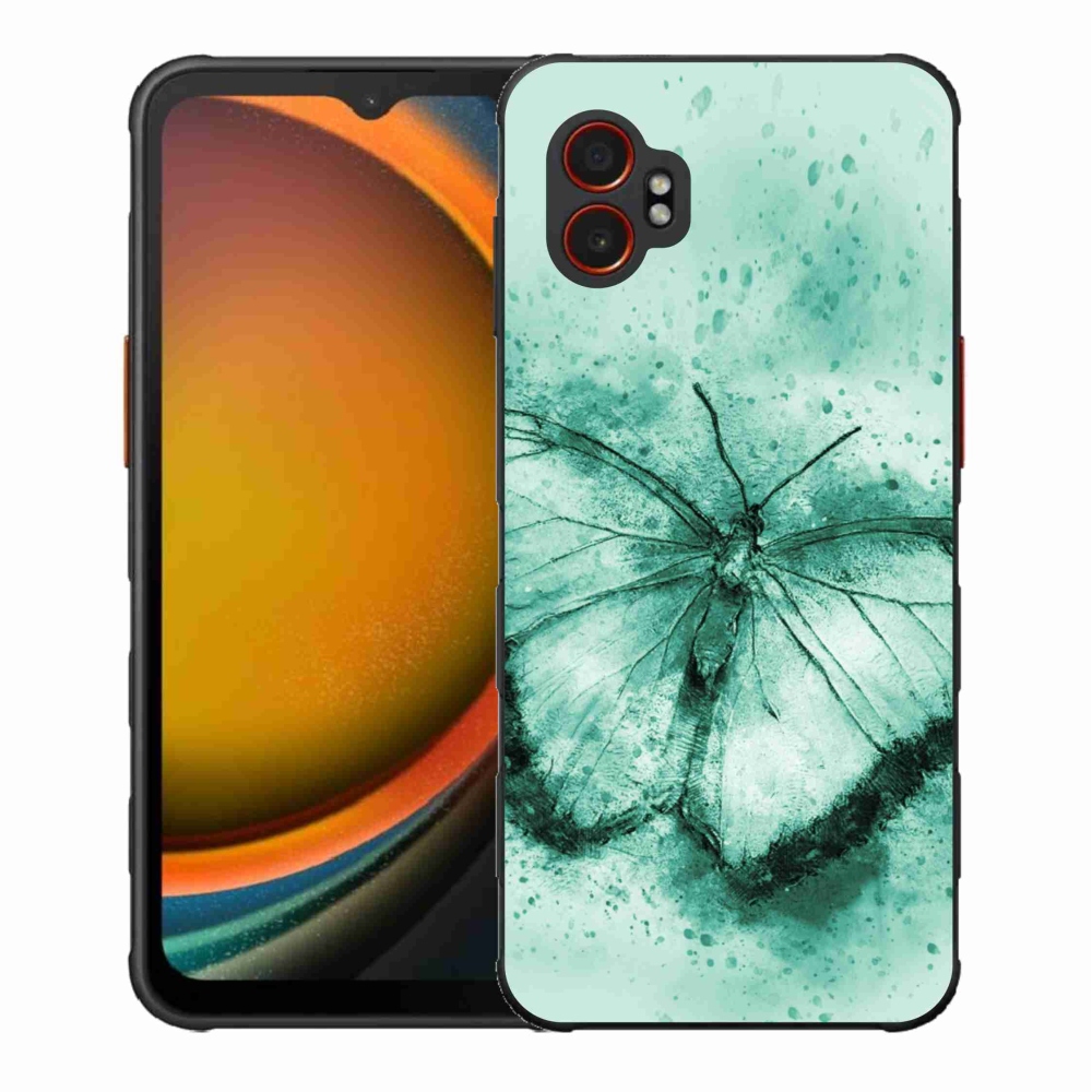 Gélový kryt mmCase na Samsung Galaxy Xcover 7 Pro - zelený motýľ