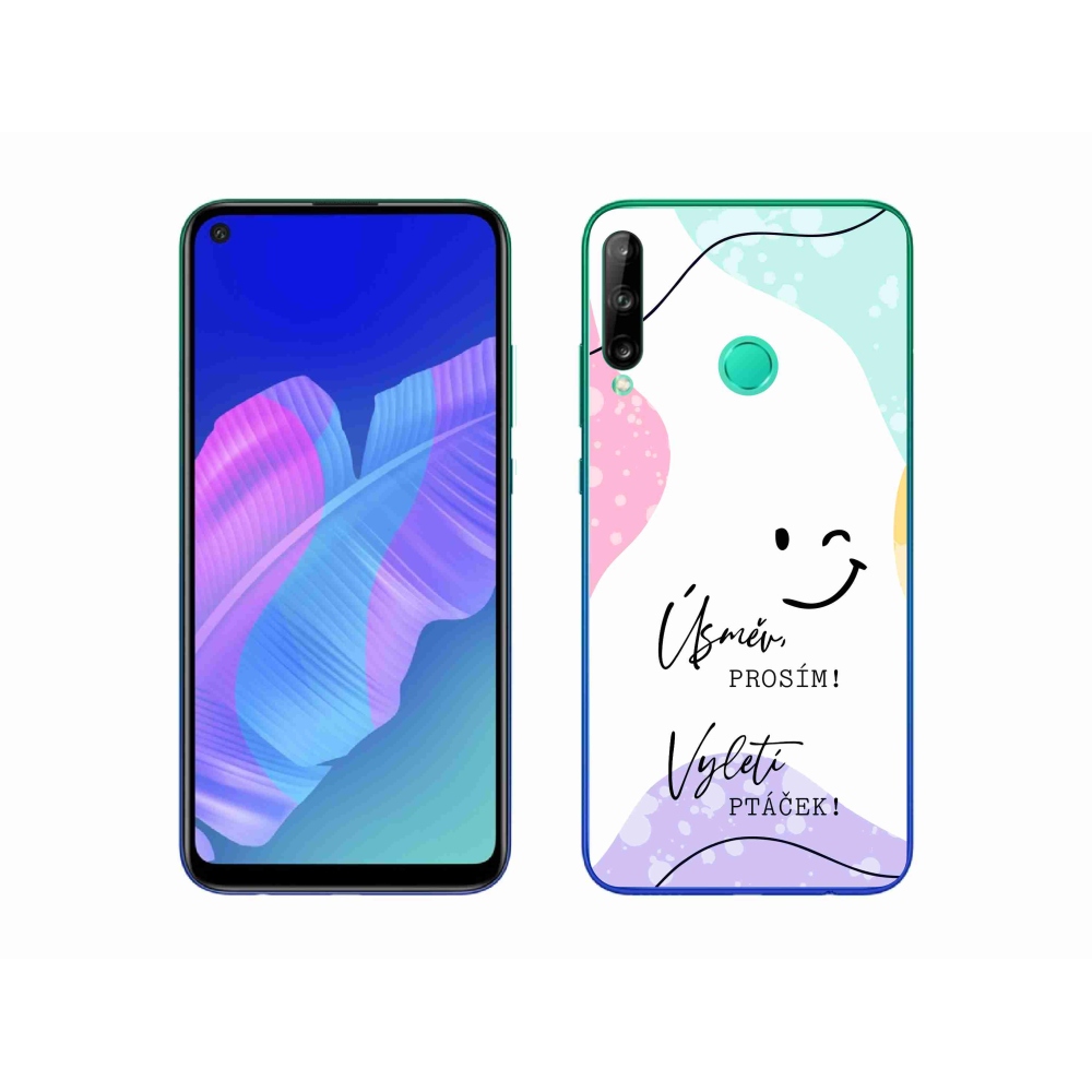 Gélový kryt mmCase na Huawei P40 Lite E - vtipný text 4 biele pozadie