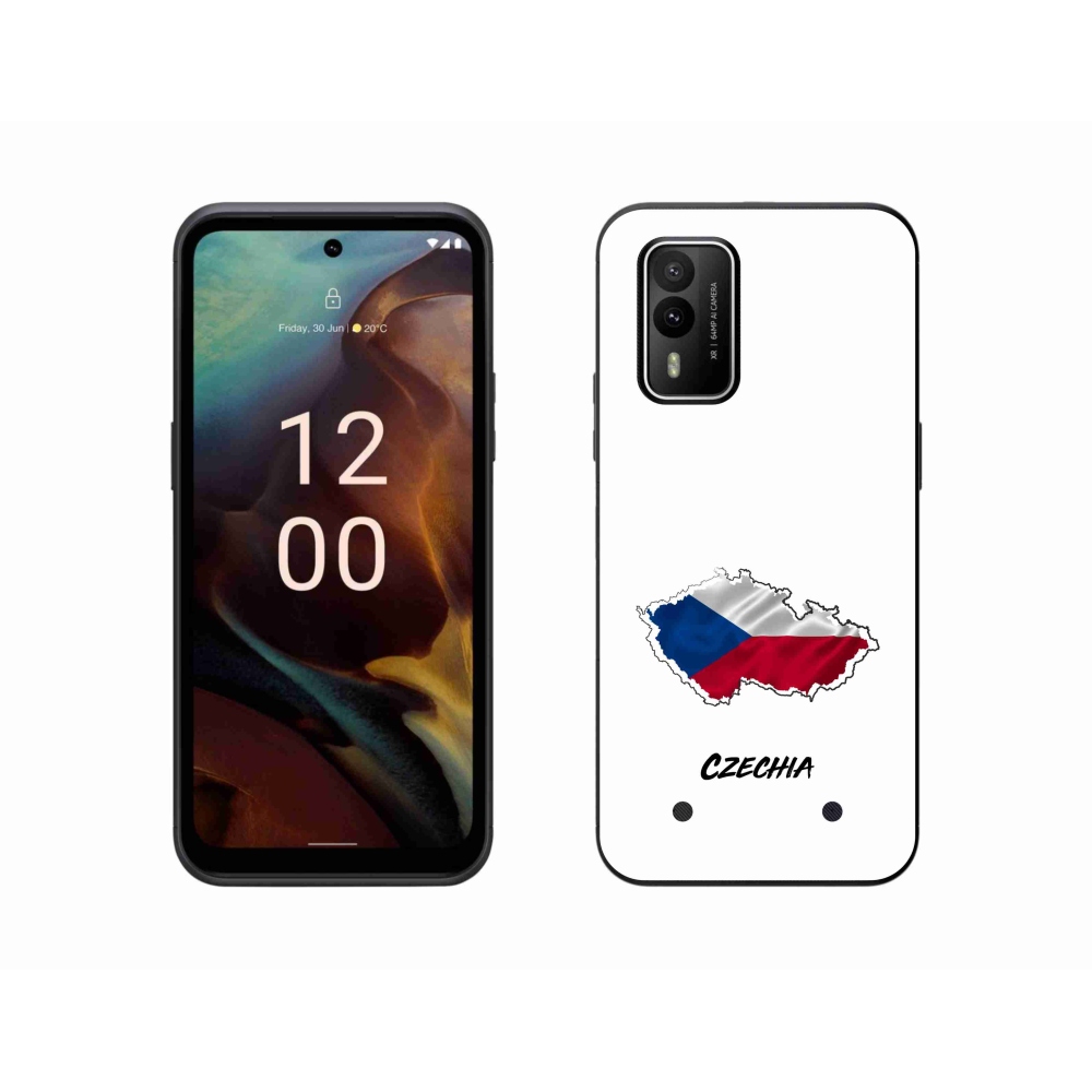 Gélový kryt mmCase na Nokia XR21 - Czechia biele pozadie