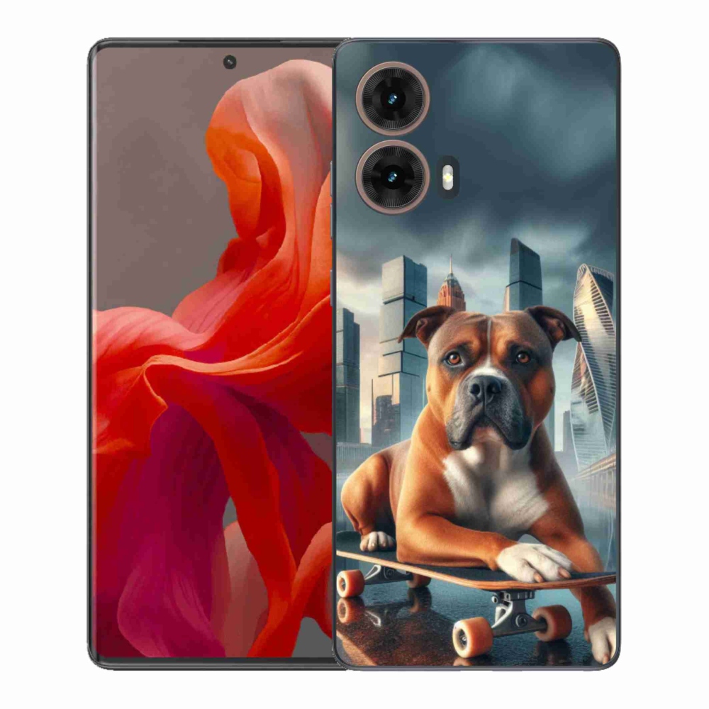 Gélový kryt mmCase na Motorola Moto G85 5G - pes na skateboarde