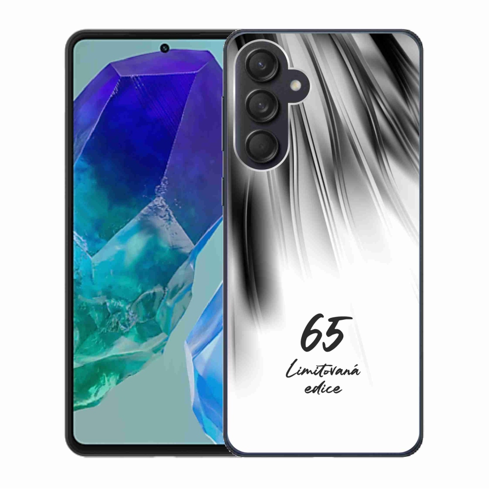 Gélový kryt mmCase na Samsung Galaxy M55 5G - 65 limitovaná edícia biele pozadie