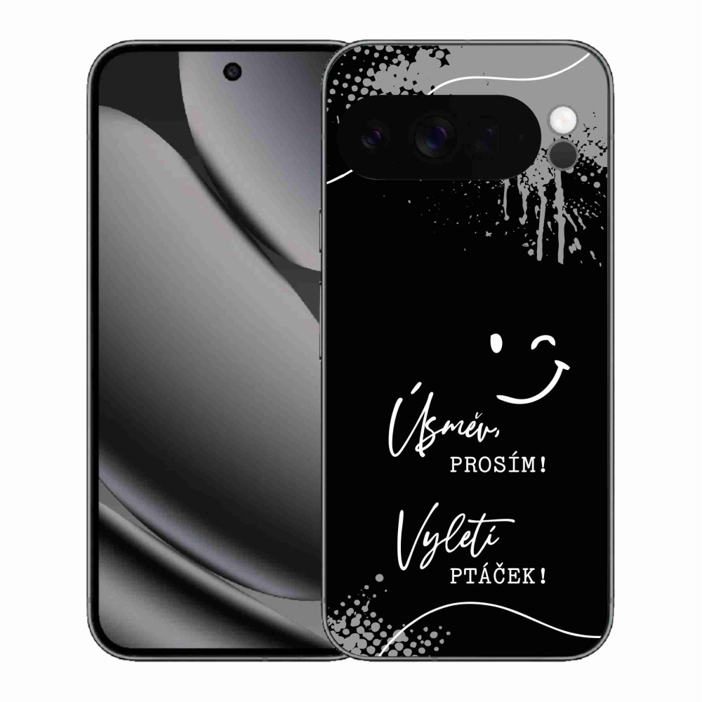 Gélový kryt mmCase na Google Pixel 10 Pro XL - vtipný text 4 čierne pozadie