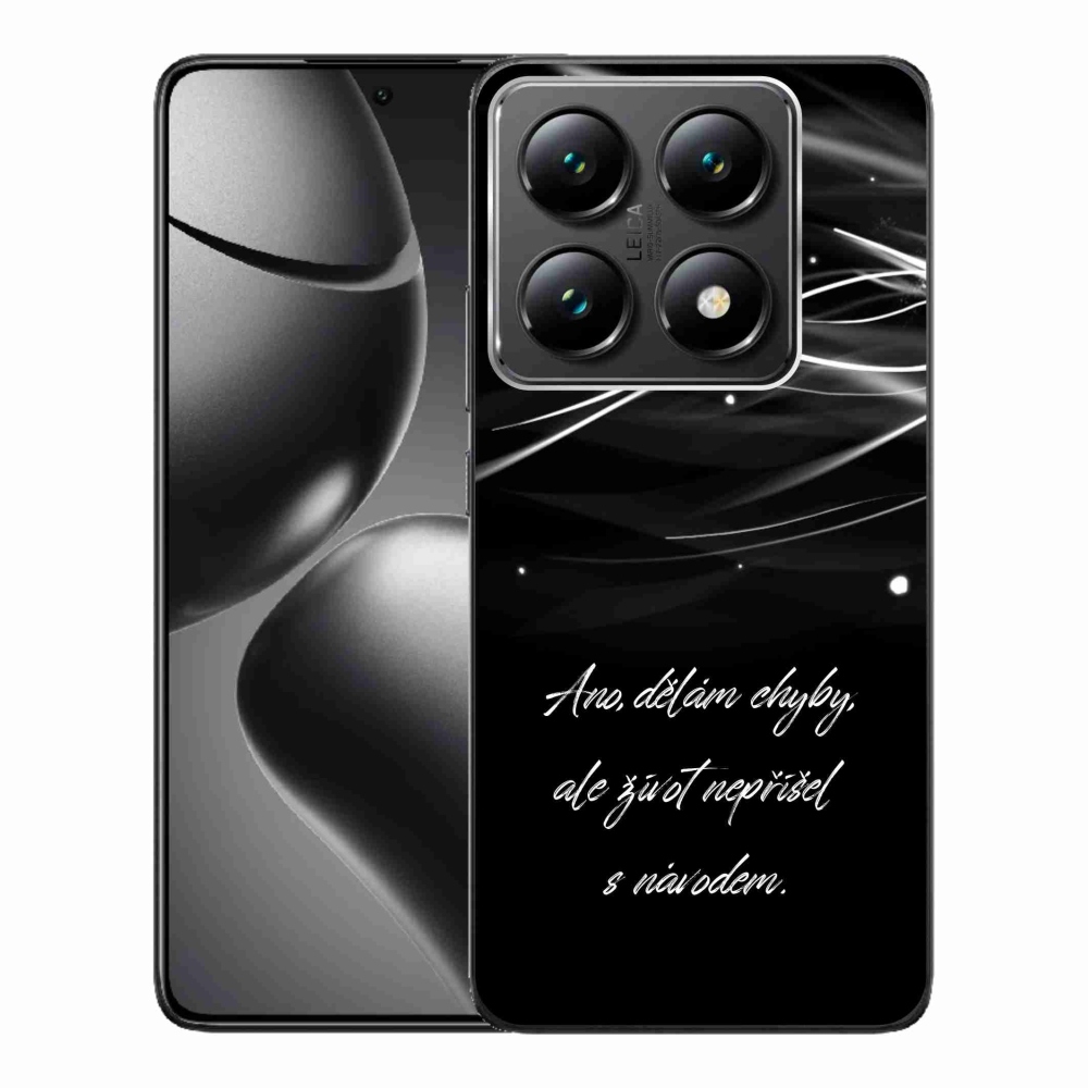 Gélový kryt mmCase na Xiaomi 14T Pro - citát čierne pozadie