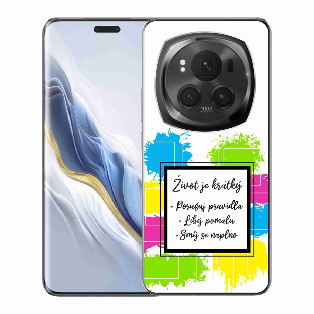 Gélový kryt mmCase na Honor Magic 6 Pro 5G - citát 5 biele pozadie