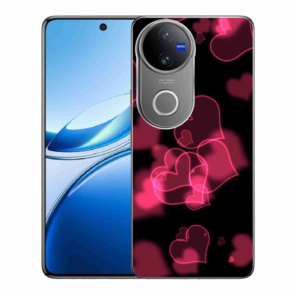 Gélový kryt mmCase na Vivo V50 5G - červená srdiečka
