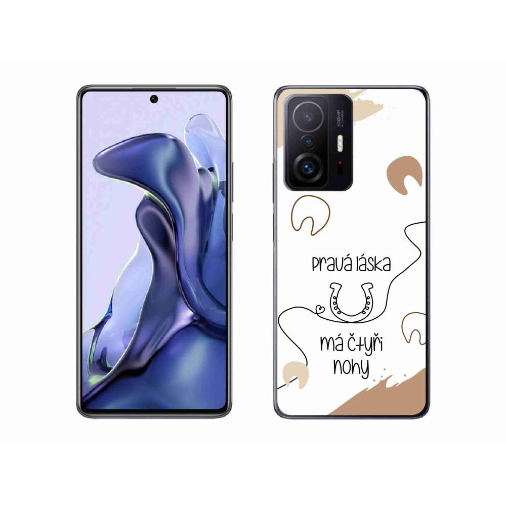 Gélový kryt mmCase na Xiaomi 11T - konský motív biele pozadie