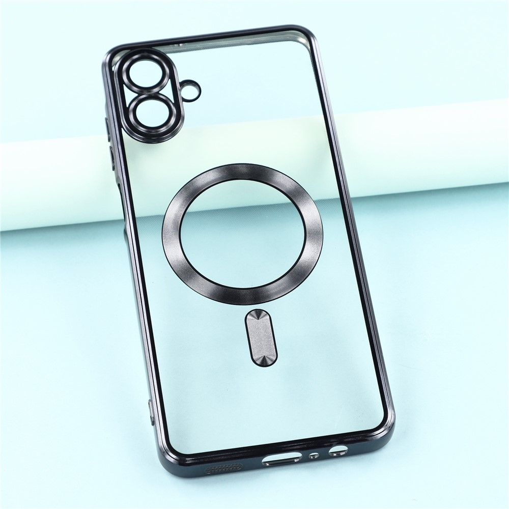 Clear obal s ochranou fotoaparátu a podporou MagSafe na Samsung Galaxy A07 4G - šedý