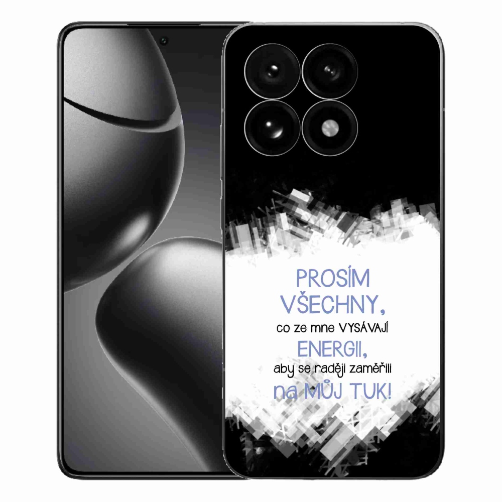 Gélový kryt mmCase na Xiaomi 15T - vtipný text 1 modrý
