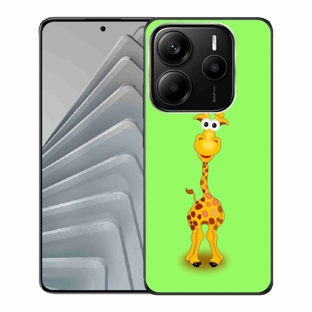 Gélový kryt mmCase na Xiaomi Redmi Note 14 5G - kreslená žirafa