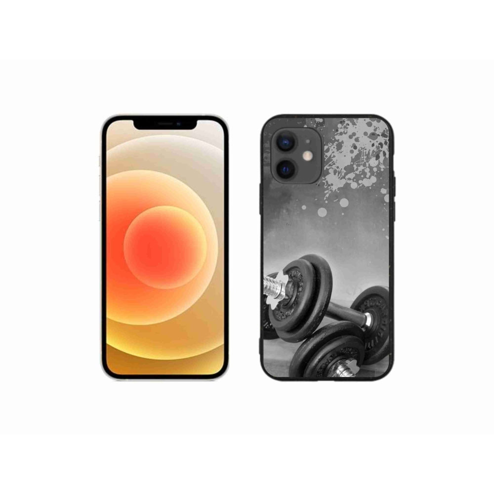 Gélový kryt mmCase na iPhone 12 mini - činky 1