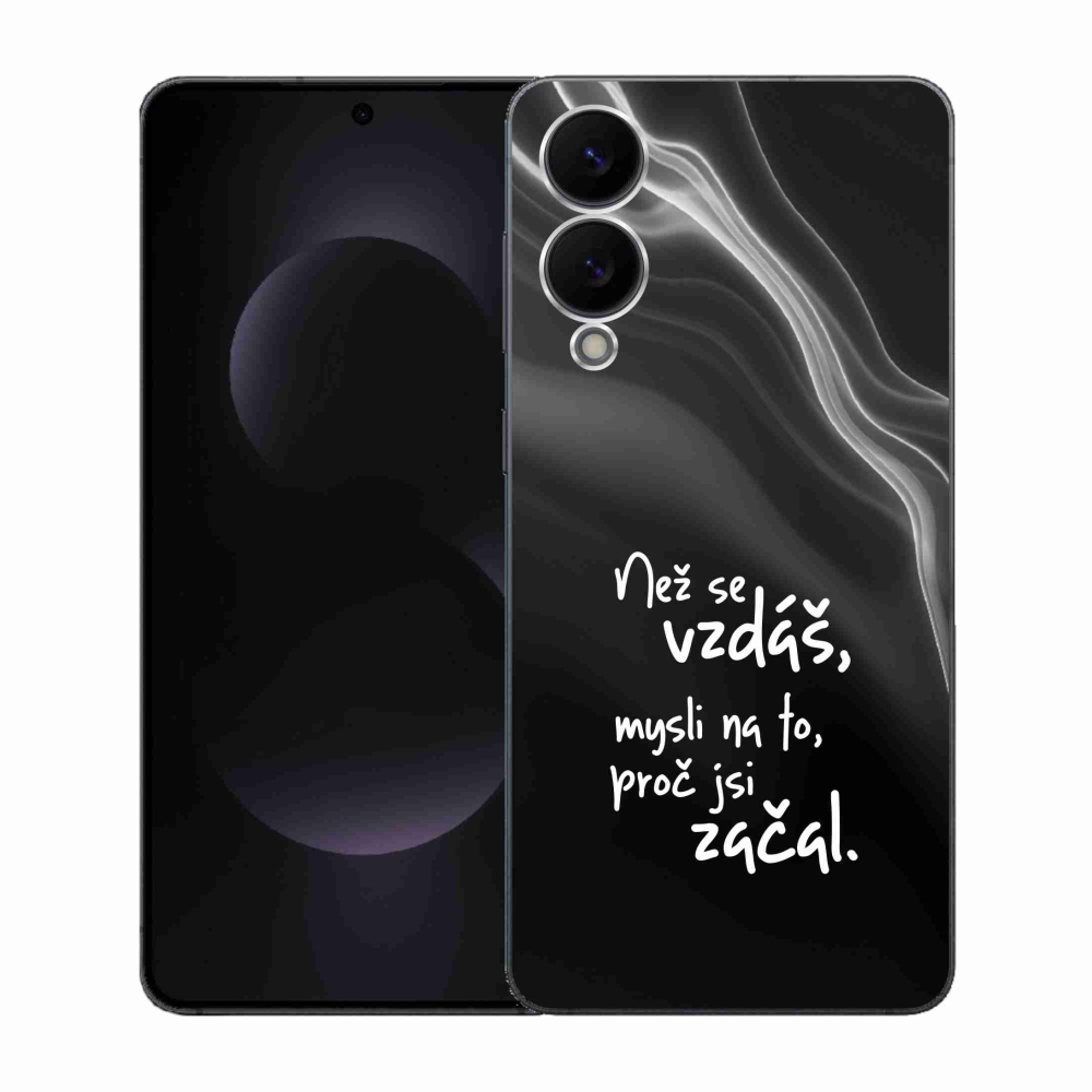 Gélový kryt mmCase na Samsung Galaxy S25 Edge - citát 2 čierne pozadie