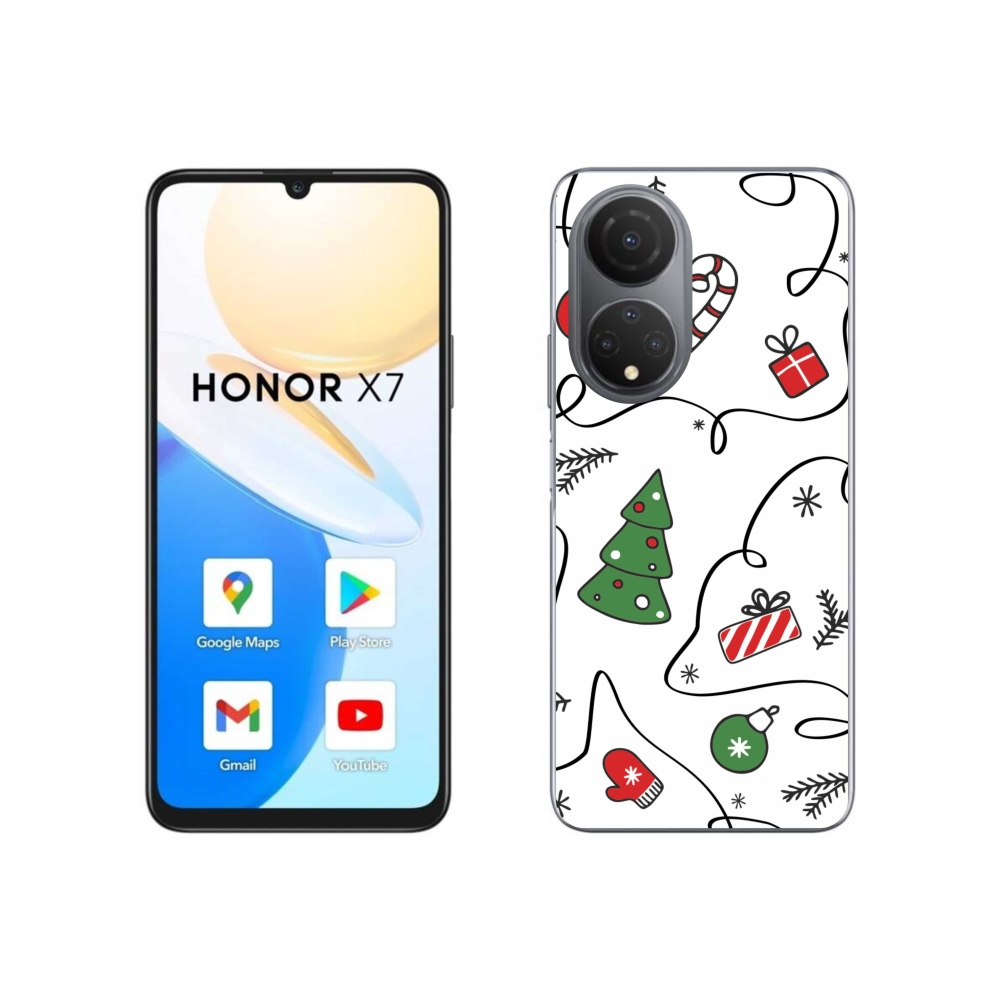 Gélový kryt mmCase na Honor X7 - vianočné motívy