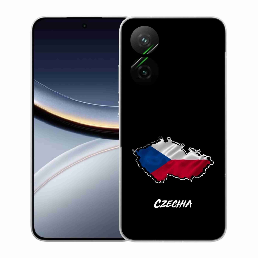 Gélový kryt mmCase na Xiaomi Poco F7 5G - Czechia čierne pozadie