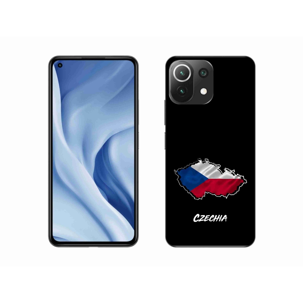 Gélový kryt mmCase na Xiaomi 11 Lite 5G NE - Czechia čierne pozadie