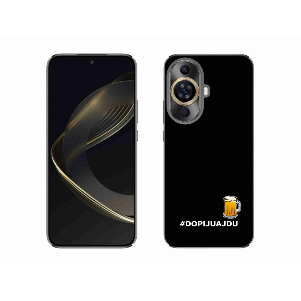 Gélový kryt mmCase na Huawei Nova 11 - pivný motív 1 čierne pozadie