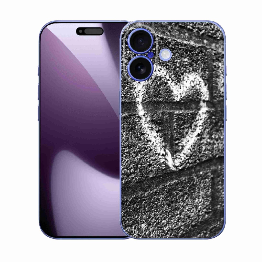 Gélový kryt mmCase na iPhone 17 - srdce na stene