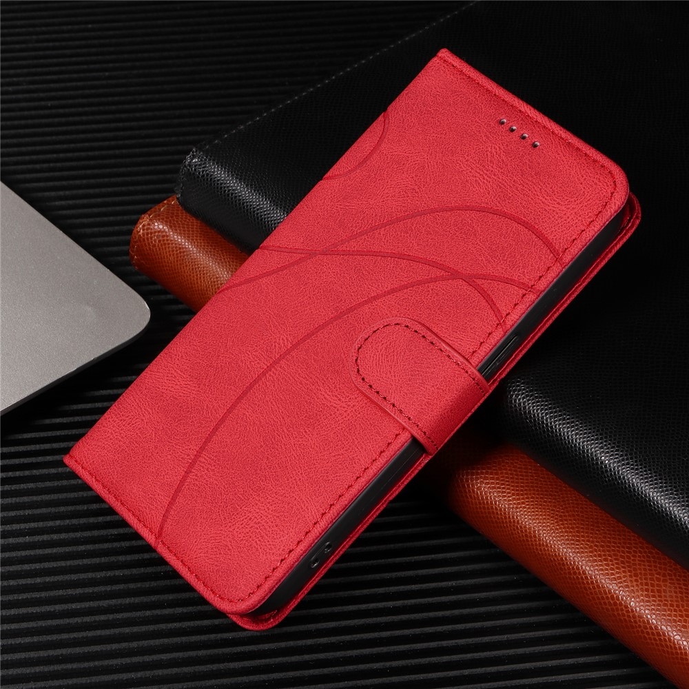 Curved knižkové puzdro na Realme 14 5G/14T 5G - červené