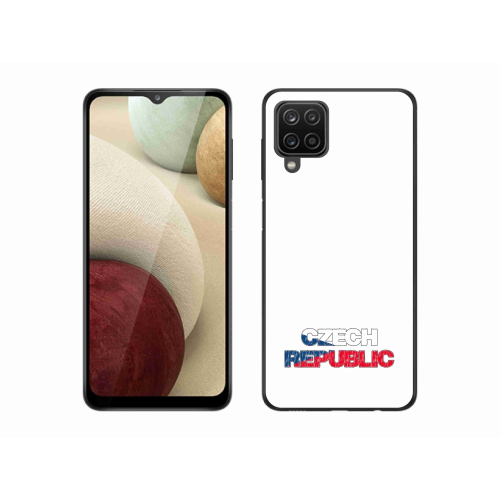 Gélový kryt mmCase na Samsung Galaxy A12 - Czech Republic biele pozadie