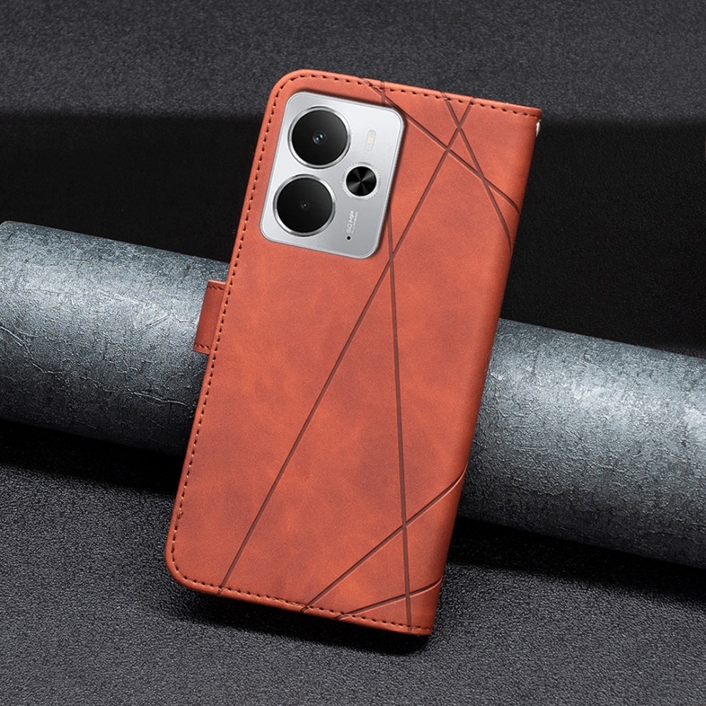 COLOR BNF knižkové puzdro na Realme 14 5G - hnedé