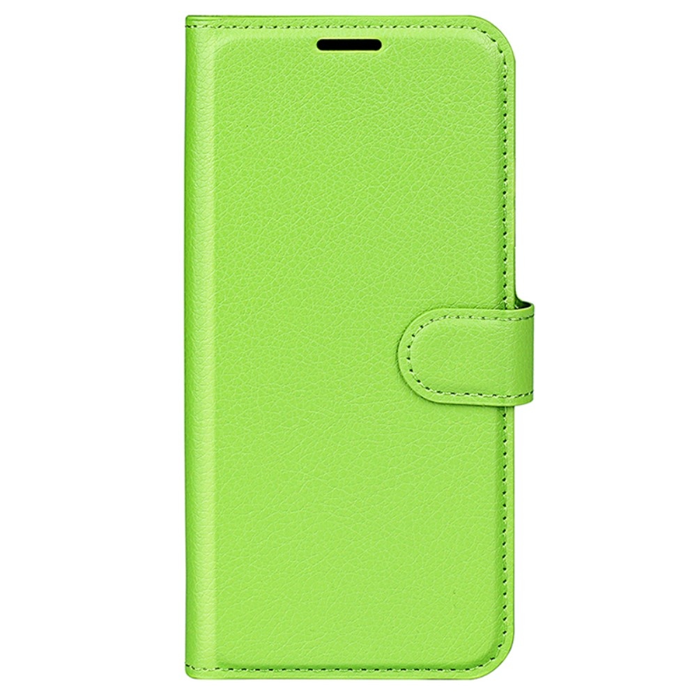 Litchi knižkové púzdro na Samsung Galaxy S24+ - zelené