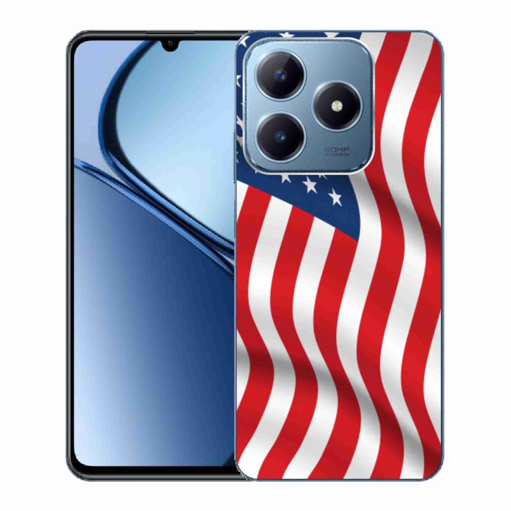 Gélový kryt mmCase na Realme C63 - USA vlajka