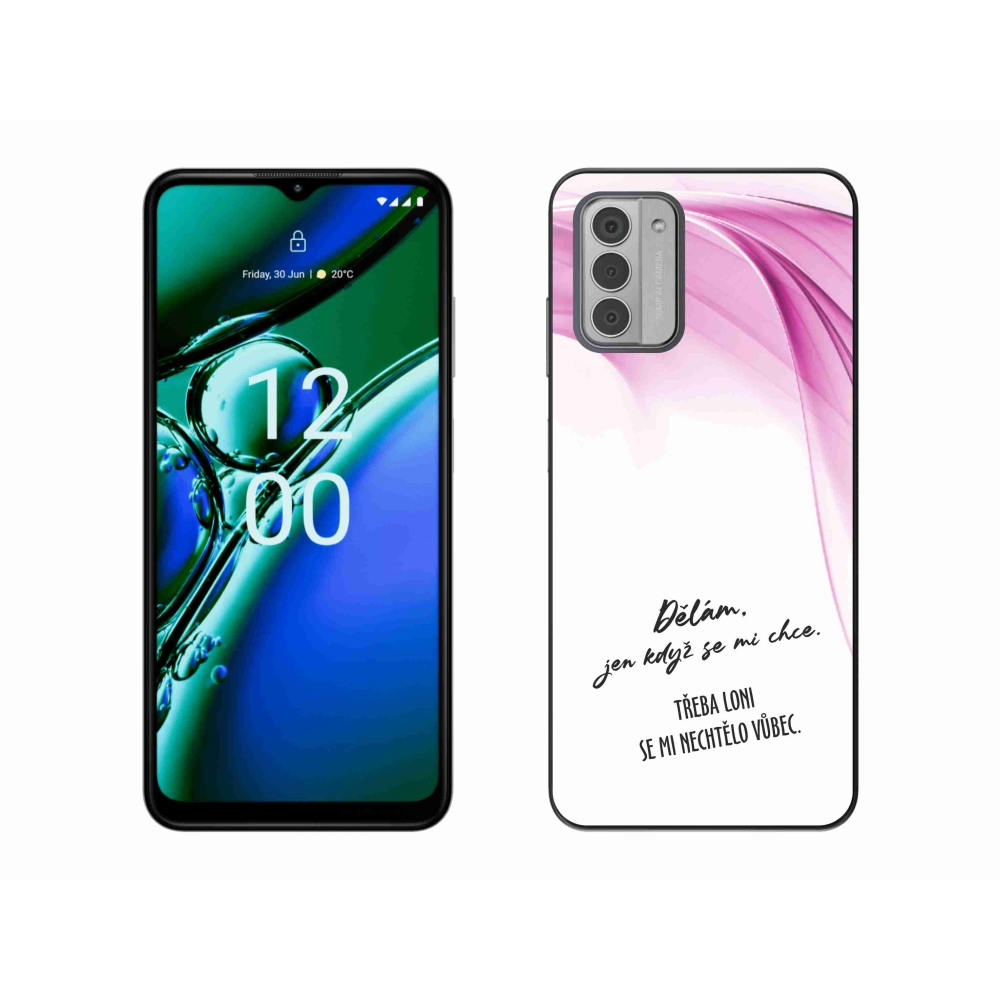 Gélový kryt mmCase na Nokia G42 - vtipný text 12 biele pozadie